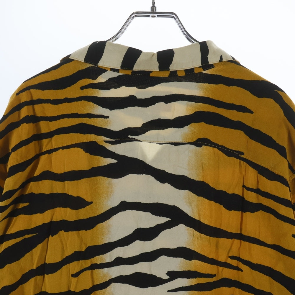 SUPREME(シュプリーム) 18SS Tiger Stripe Rayon Shirt タイガーストライプ 総柄 レーヨン 半袖シャツ ブラウン