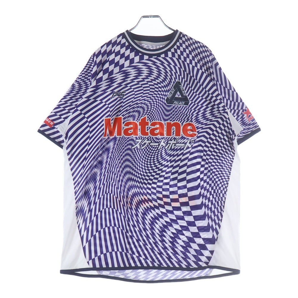 Palace Skateboards(パレススケートボーズ) Playwright Shirt 総柄 サッカー ゲームシャツ 半袖Tシャツ カットソー ホワイト