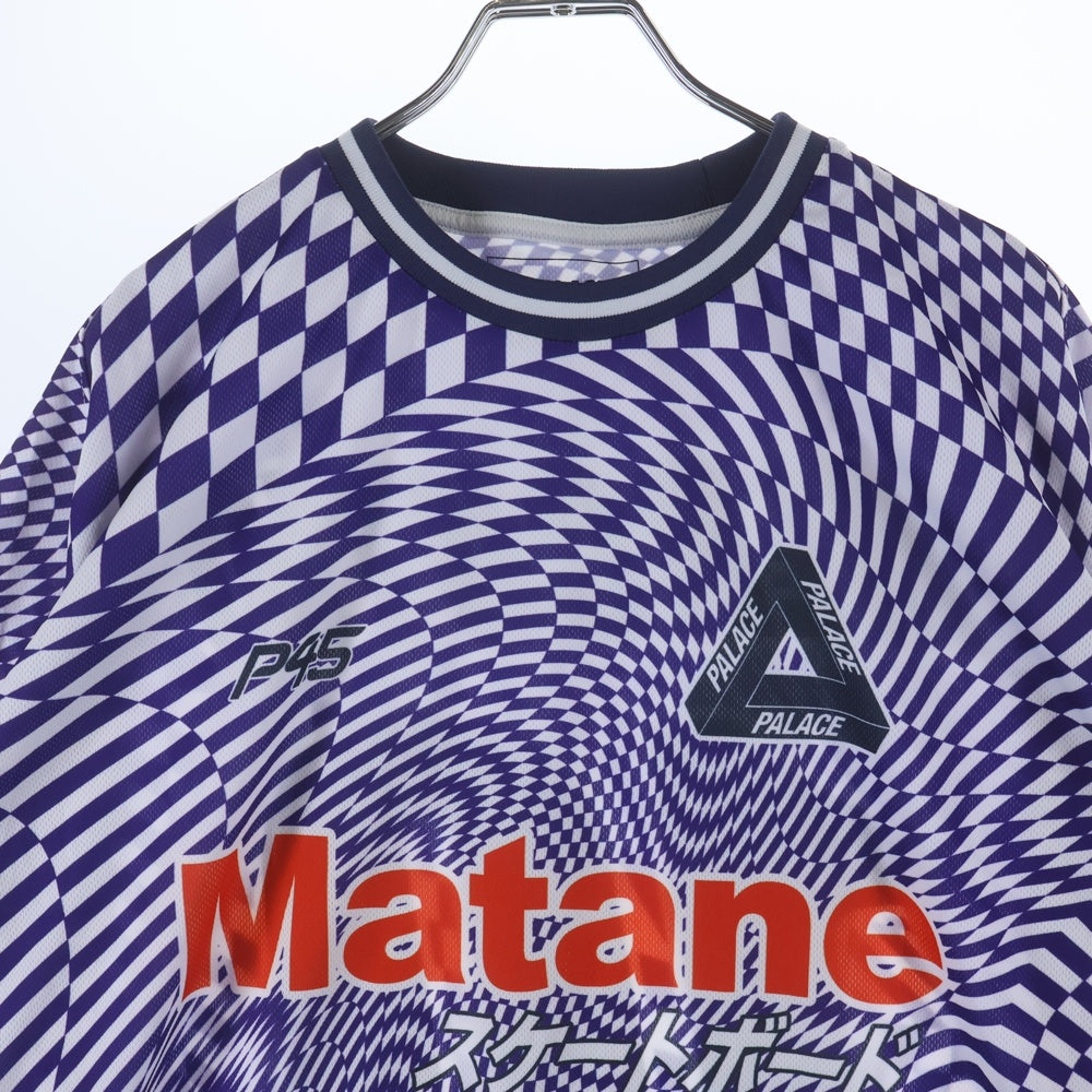 Palace Skateboards(パレススケートボーズ) Playwright Shirt 総柄 サッカー ゲームシャツ 半袖Tシャツ カットソー ホワイト