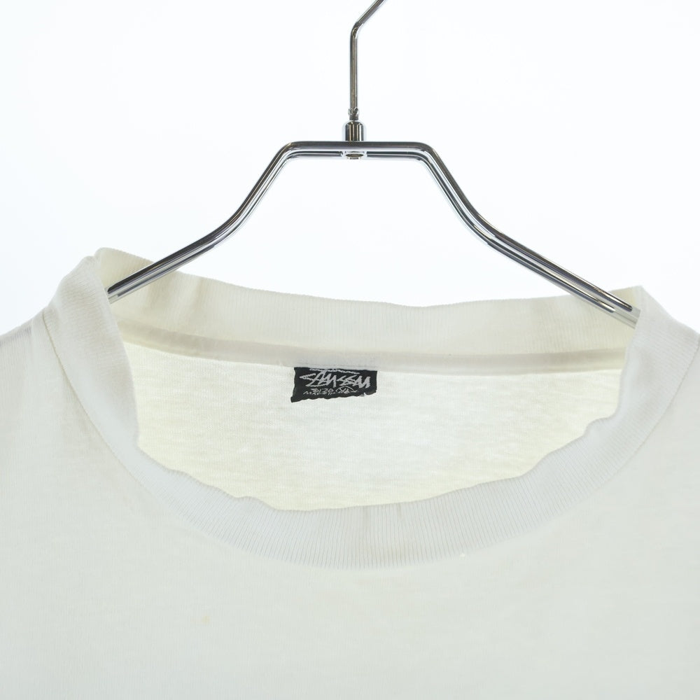 STUSSY(ステューシー) 90s 1992 International Summer 92 OLD STUSSY 黒タグ オールドステューシー インターナショナル サマー プリント クルーネック 半袖Tシャツ カットソ