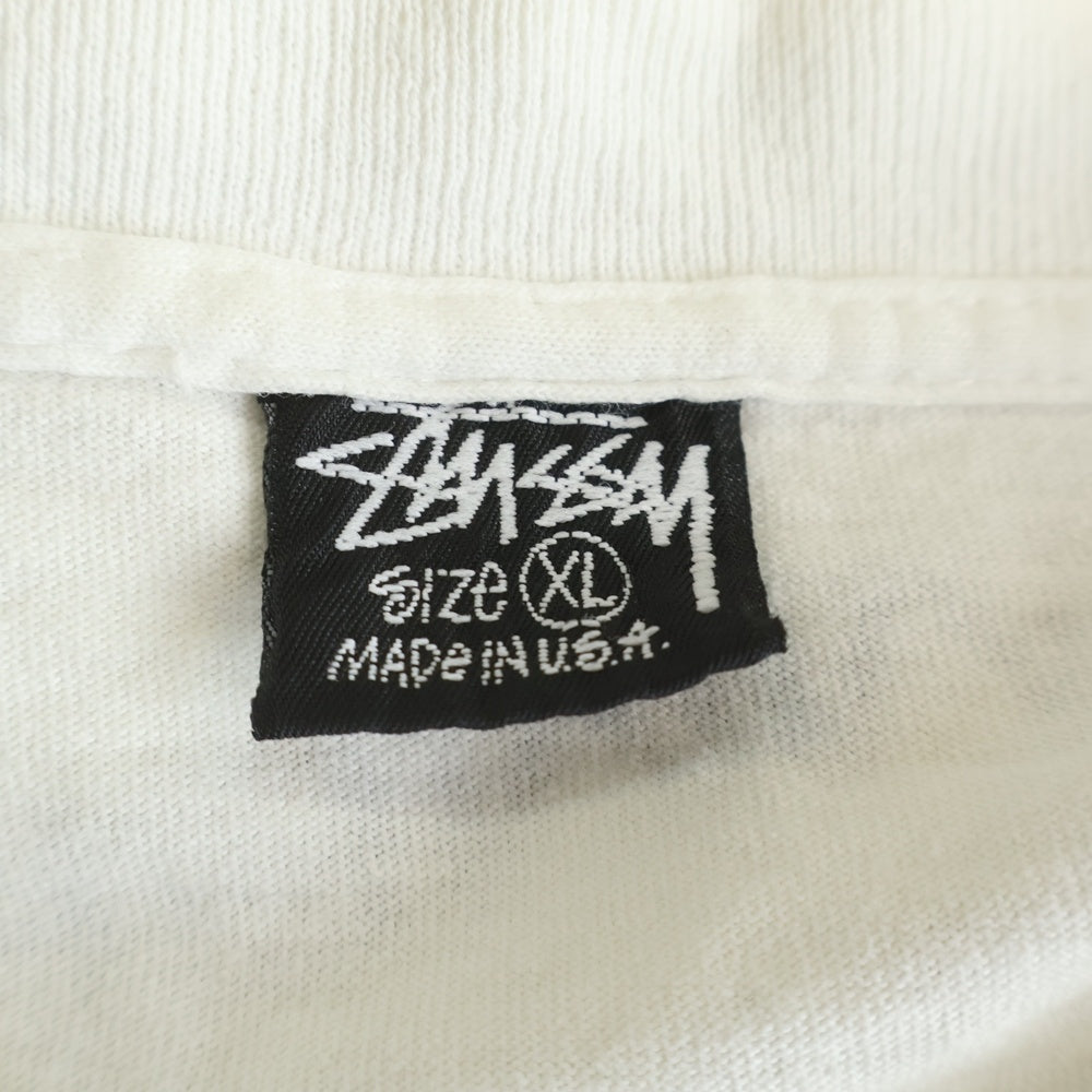 STUSSY(ステューシー) 90s 1992 International Summer 92 OLD STUSSY 黒タグ オールドステューシー インターナショナル サマー プリント クルーネック 半袖Tシャツ カットソ
