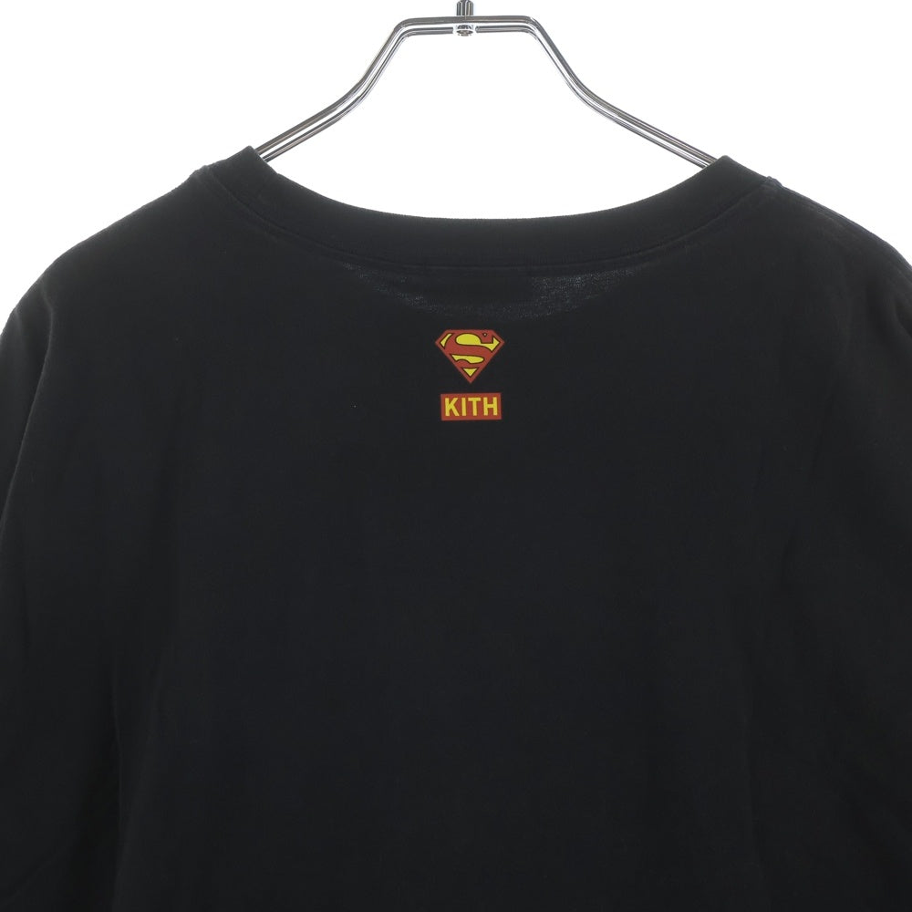 KITH(キス) × SUPERMAN LIGHTNING BOLT TEE スーパーマン ライトニングボルト プリント クルーネック 半袖Tシャツ カットソー ブラック