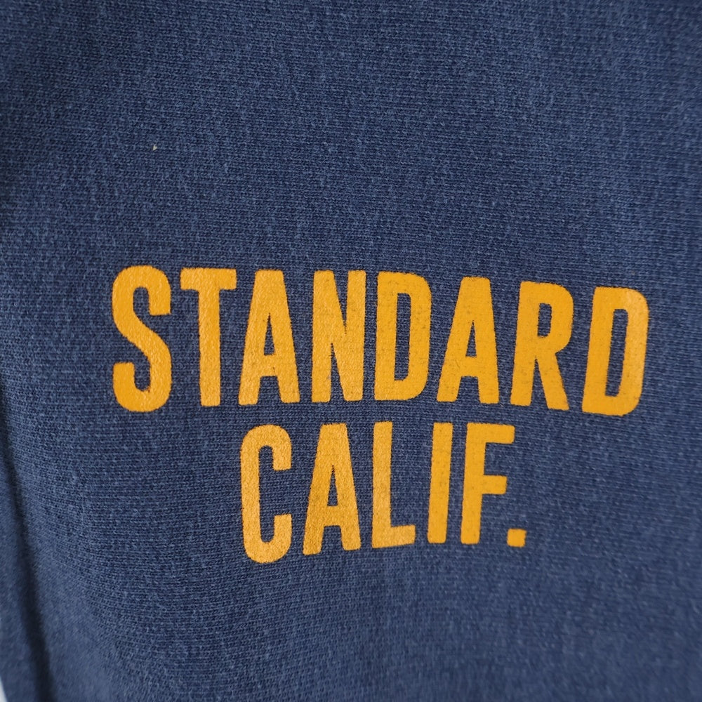 STANDARD CALIFORNIA(スタンダード カリフォルニア) SD US COTTON LOGO HOOD SWEAT ロゴプリント プルオーバー スウェットパーカー フーディー ネイビー