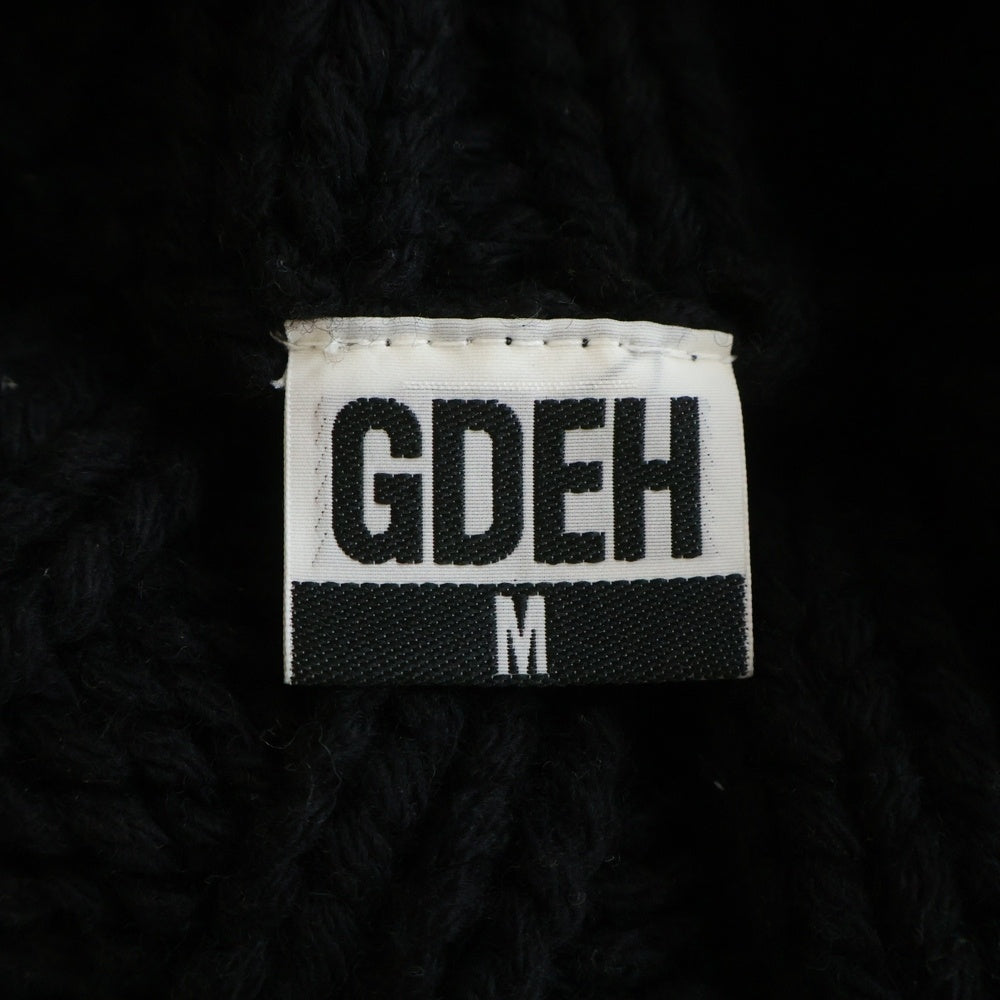 GOODENOUGH(グッドイナフ) 00s タートルネック メリノウール 手編みニットセーター ブラック