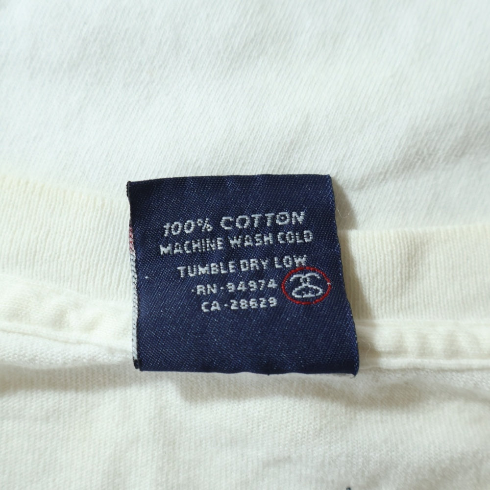 STUSSY(ステューシー) 90s OLD STUSSY 紺タグ プラモデル ロゴプリント クルーネック 半袖Tシャツ カットソー ホワイト