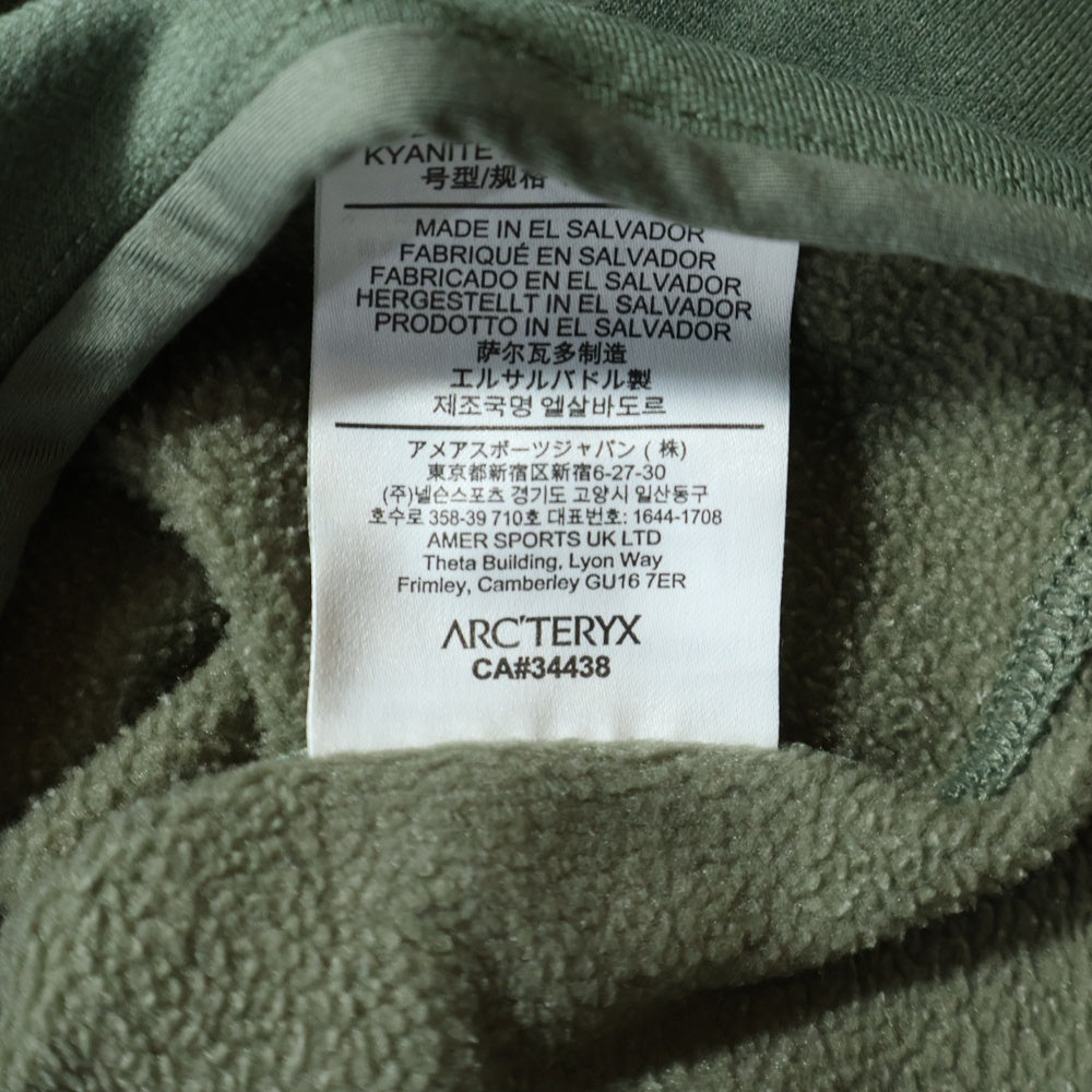 ARC'TERYX(アークテリクス) KYANITE AR JACKET カイヤナイト フリース ARジャケット カーキ 27966-137032