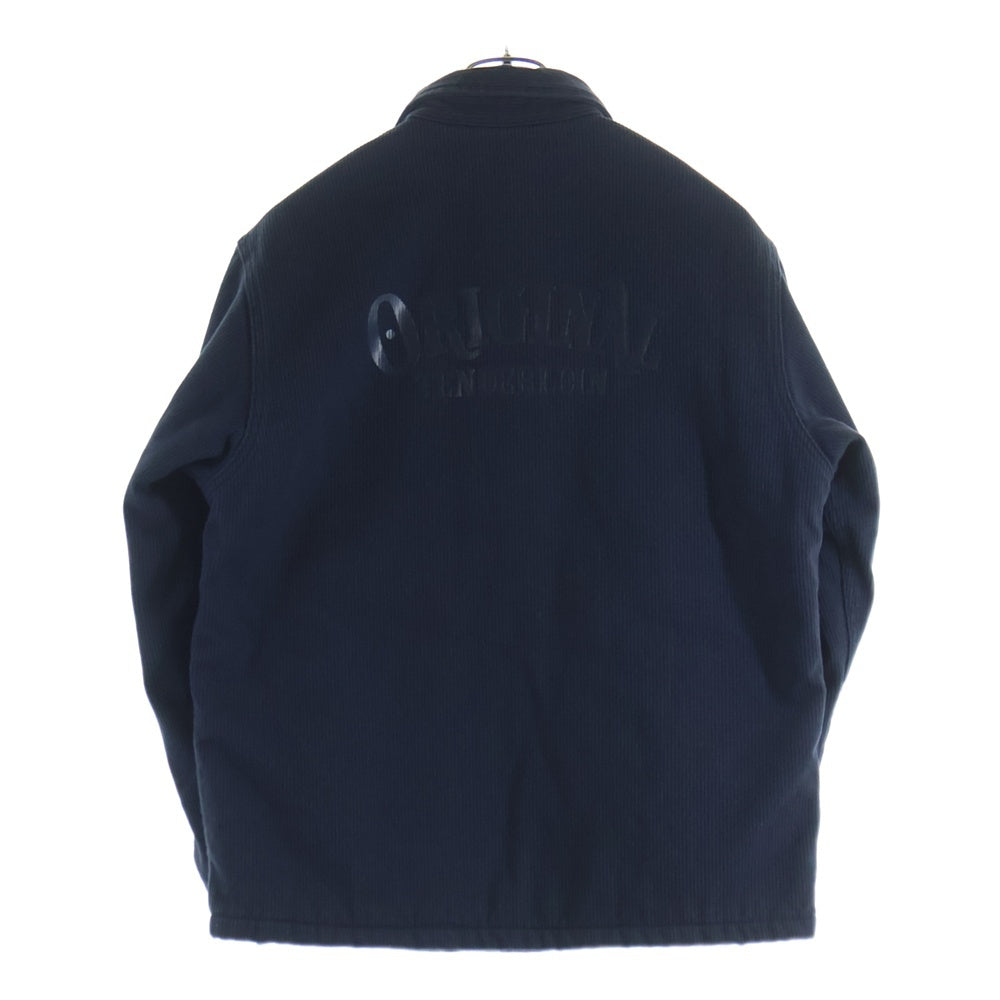 TENDERLOIN(テンダーロイン) 15AW T-COACH JKT PIQUE ロゴワッペン コーデュロイ インナーボア ピケ コーチジャケット ネイビー