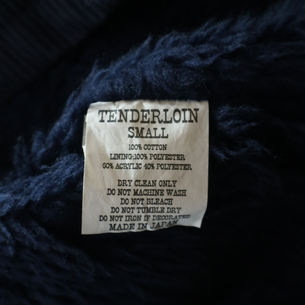 TENDERLOIN(テンダーロイン) 15AW T-COACH JKT PIQUE ロゴワッペン コーデュロイ インナーボア ピケ コーチジャケット ネイビー