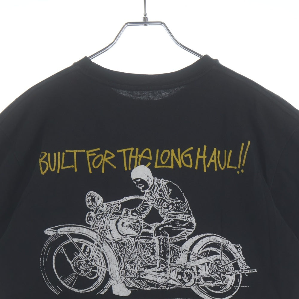 STUSSY(ステューシー) ×schott 100th Anniversary Tee ショット 100周年 両面プリント 半袖Tシャツ カットソー ブラック