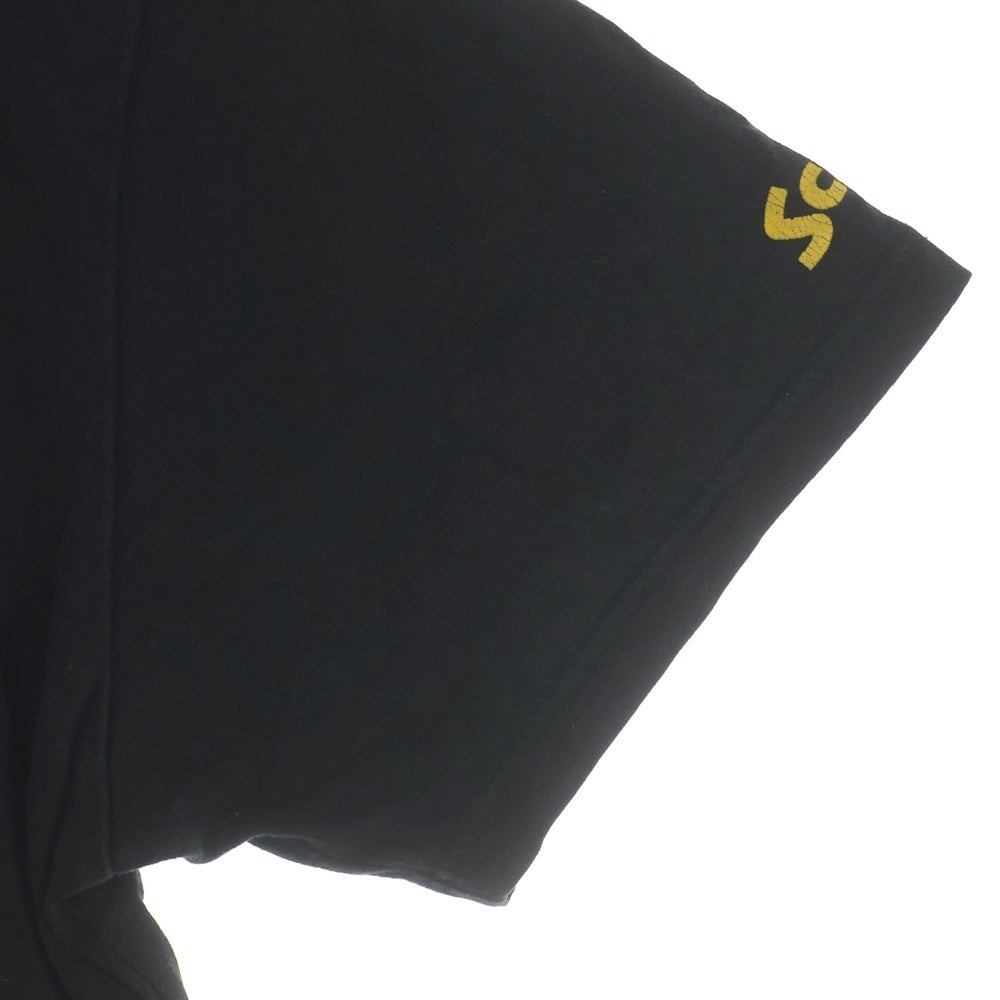 STUSSY(ステューシー) ×schott 100th Anniversary Tee ショット 100周年 両面プリント 半袖Tシャツ カットソー ブラック