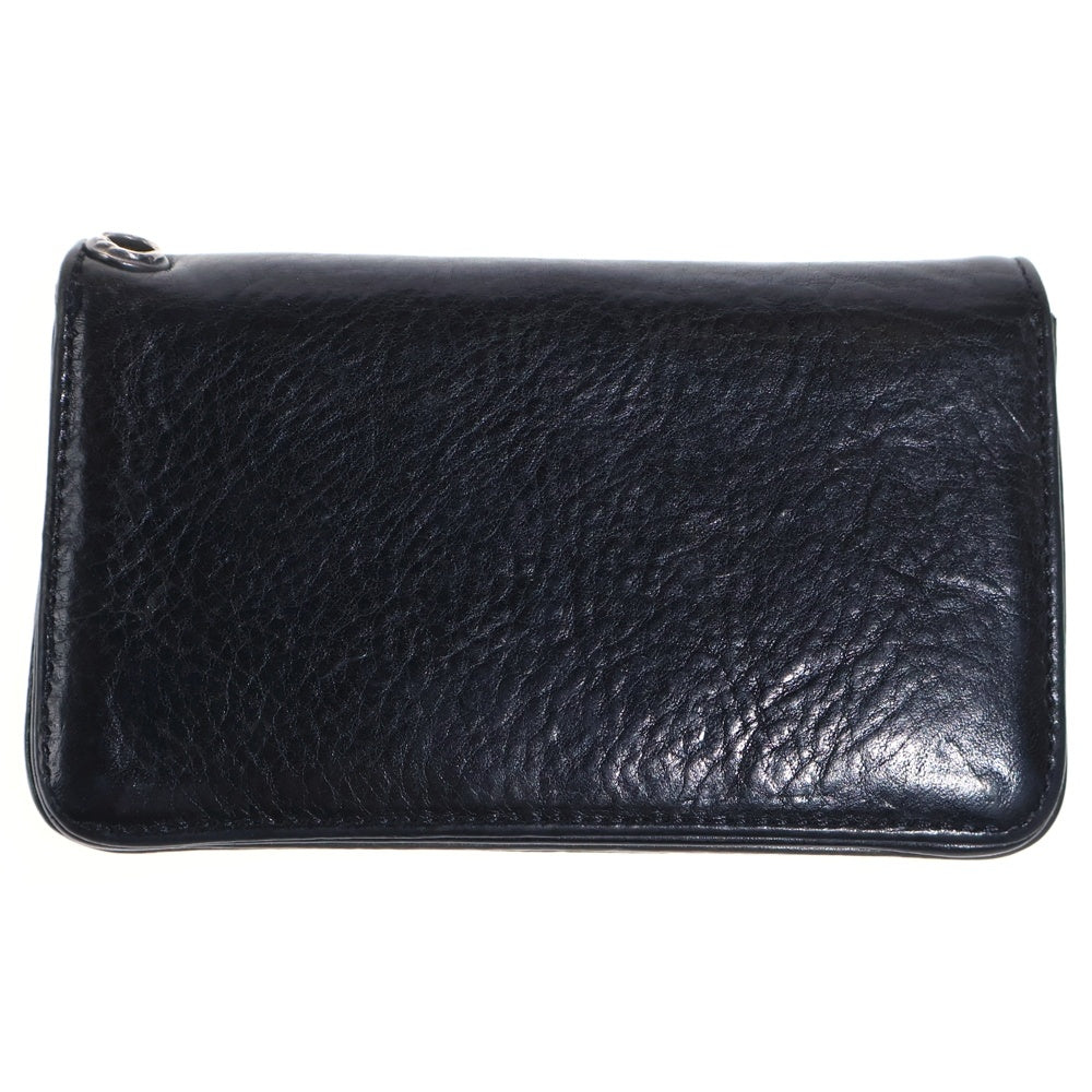 CHROME HEARTS(クロムハーツ) 1 ZIP HEART 1ジップ ハートボタン レザーウォレット 財布 ブラック