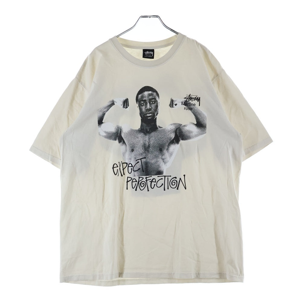STUSSY(ステューシー) ×Martine Rose Stand Firm Pigment Dyed Tee マーティン・ローズ 両面フォトプリント 半袖Tシャツ カットソー ホワイト