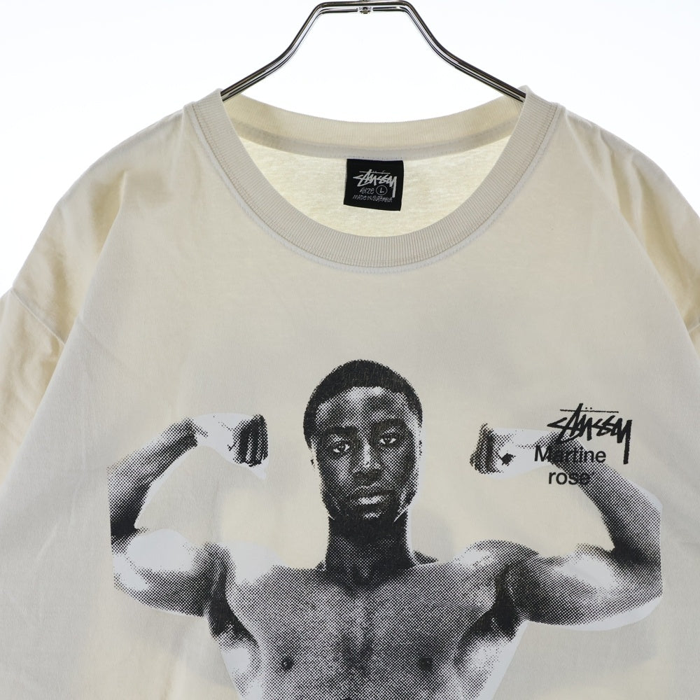 STUSSY(ステューシー) ×Martine Rose Stand Firm Pigment Dyed Tee マーティン・ローズ 両面フォトプリント 半袖Tシャツ カットソー ホワイト