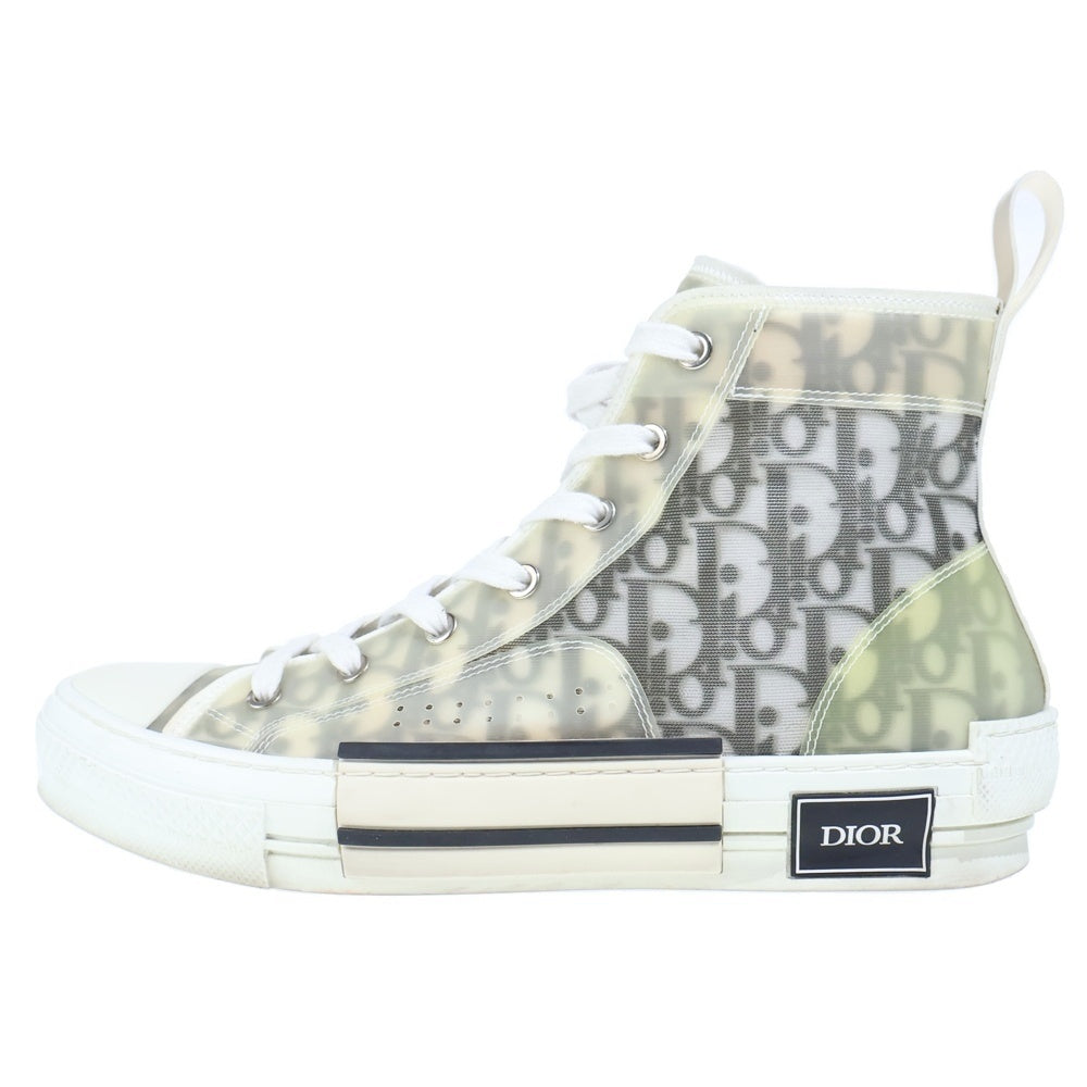 DIOR(ディオール) 19AW B23 HIGH TOP OBLIQUE SNEAKERS オブリーク 総柄 ハイカットスニーカー ホワイト/ブラック 3SH118YJP