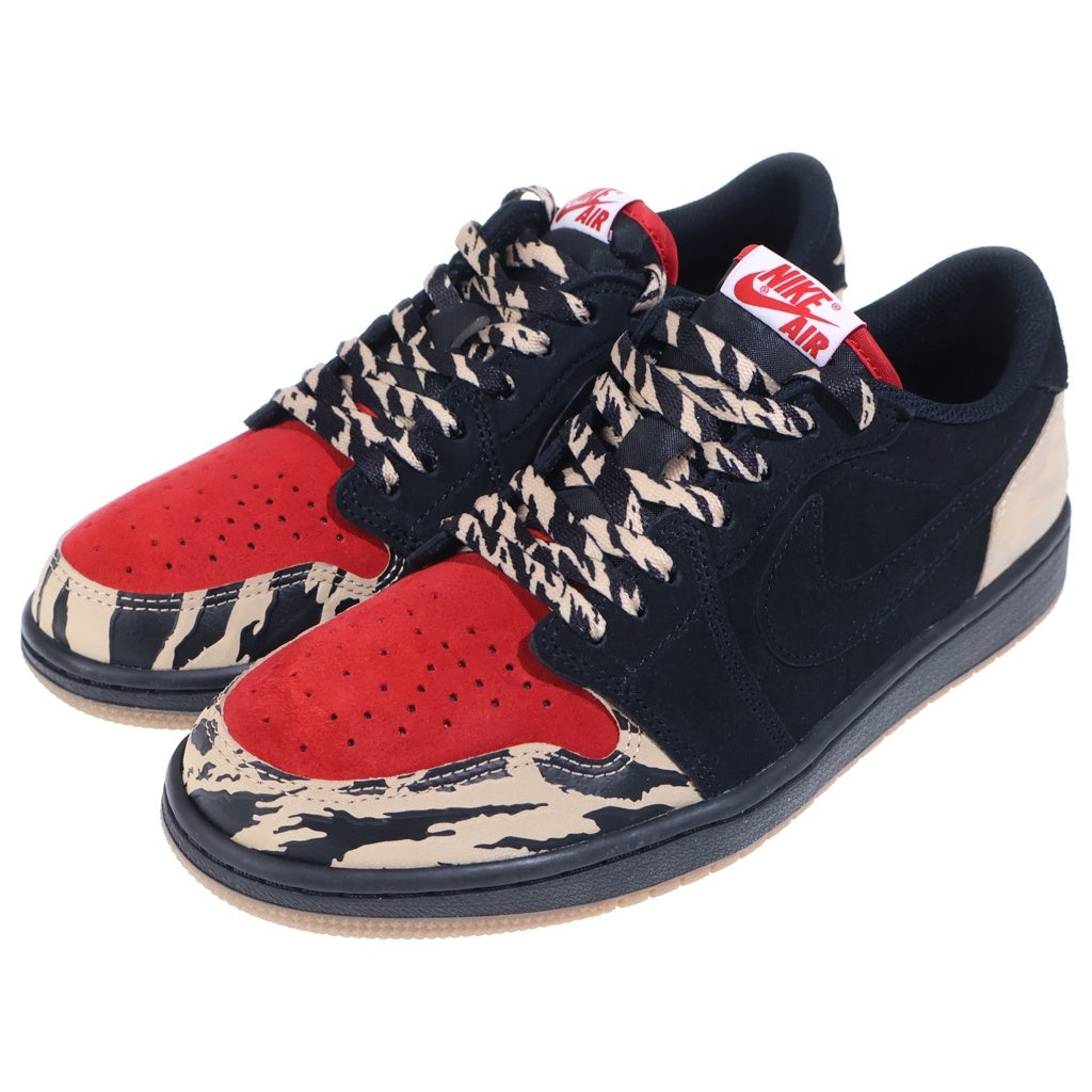 NIKE(ナイキ) ×Sole Fly Air Jordan 1 Low Black and Sport Red ×ソールフライ エアジョーダン1 ロー ローカットスニーカー レッド/ブラック US9/27cm DN3400-001