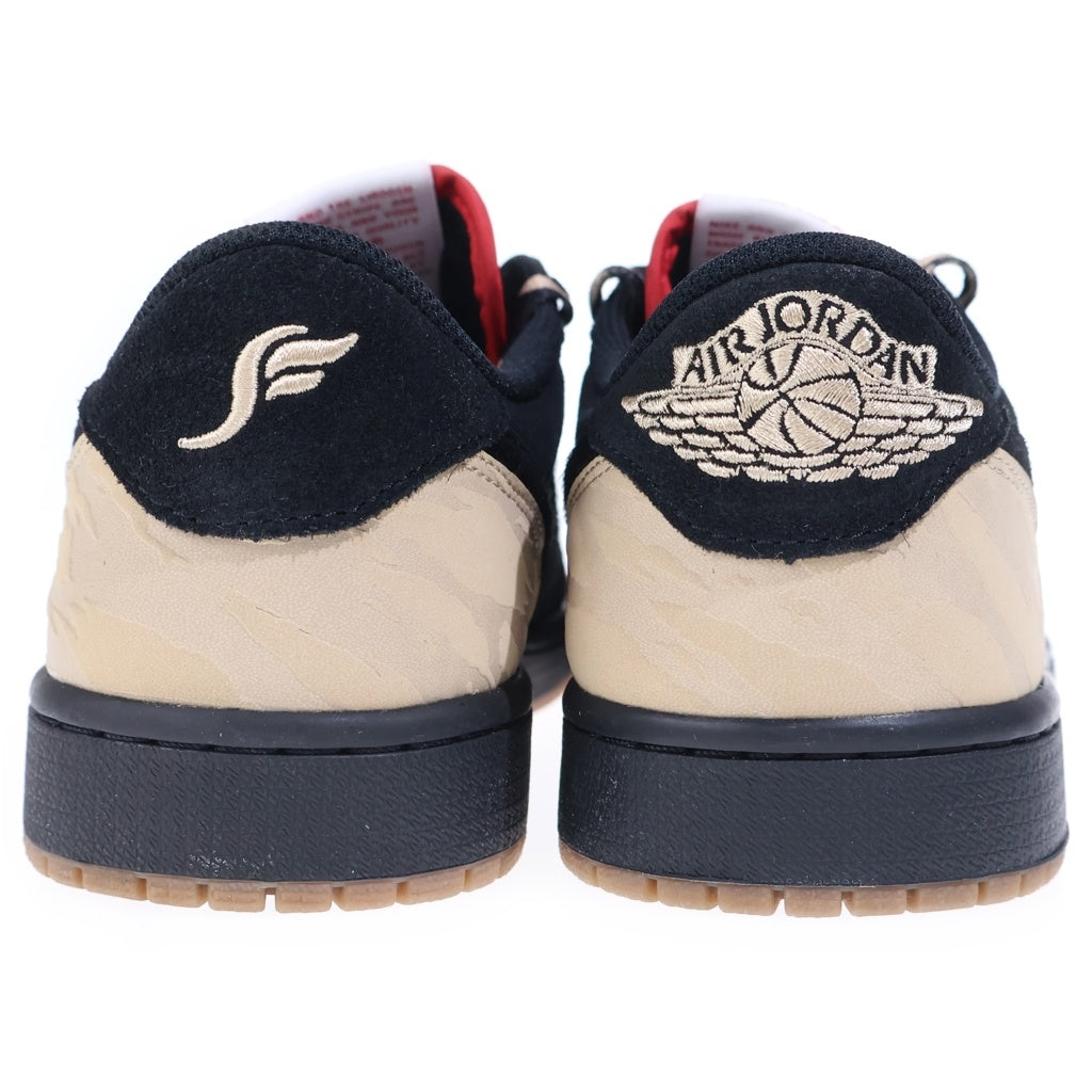 NIKE(ナイキ) ×Sole Fly Air Jordan 1 Low Black and Sport Red ×ソールフライ エアジョーダン1 ロー ローカットスニーカー レッド/ブラック US9/27cm DN3400-001
