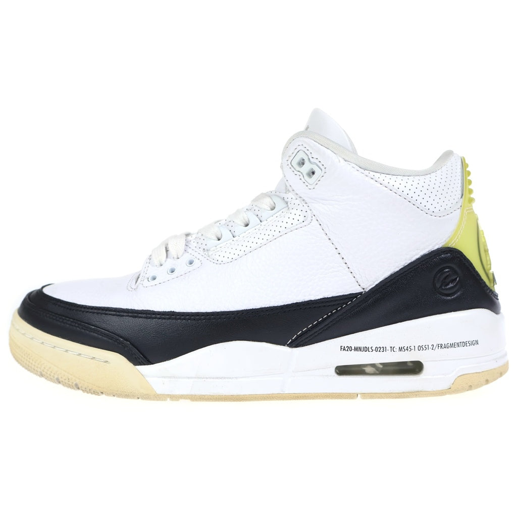 NIKE(ナイキ) ×FRAGMENT DESIGN AIR JORDAN3 RETRO SP フラグメントデザイン エアジョーダン3 ミッドカットスニーカー ホワイト/ブラック US9.5/27.5cm DA3595-100