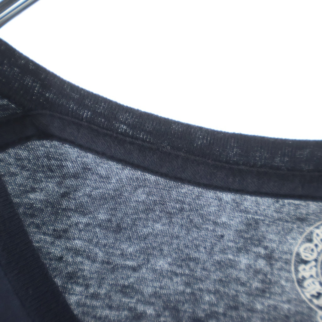 CHROME HEARTS(クロムハーツ) Horseshoe Back S/S TEE バックフローラルホースシュー Vネック半袖Tシャツ カットソー ブラック