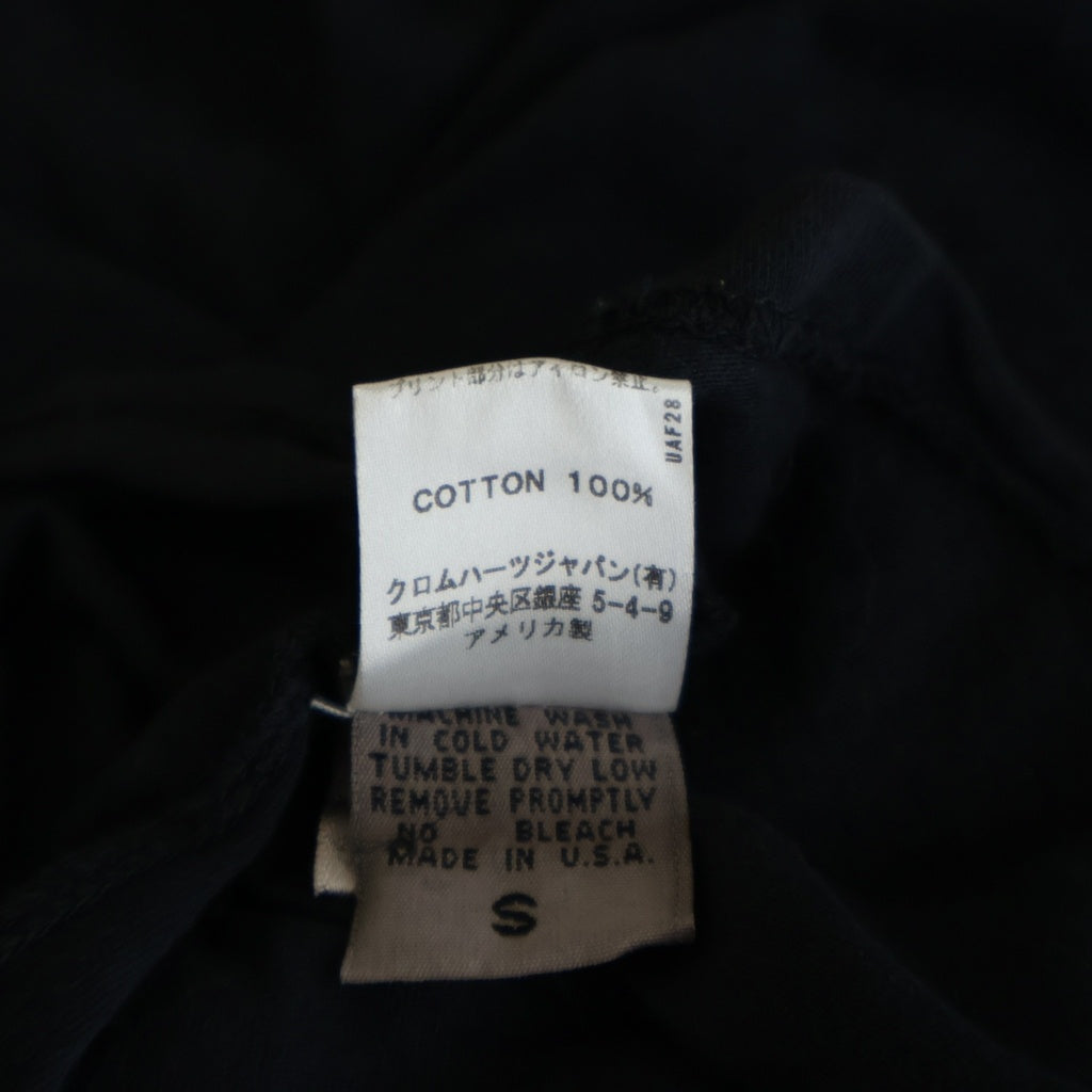 CHROME HEARTS(クロムハーツ) Horseshoe Back S/S TEE バックフローラルホースシュー Vネック半袖Tシャツ カットソー ブラック