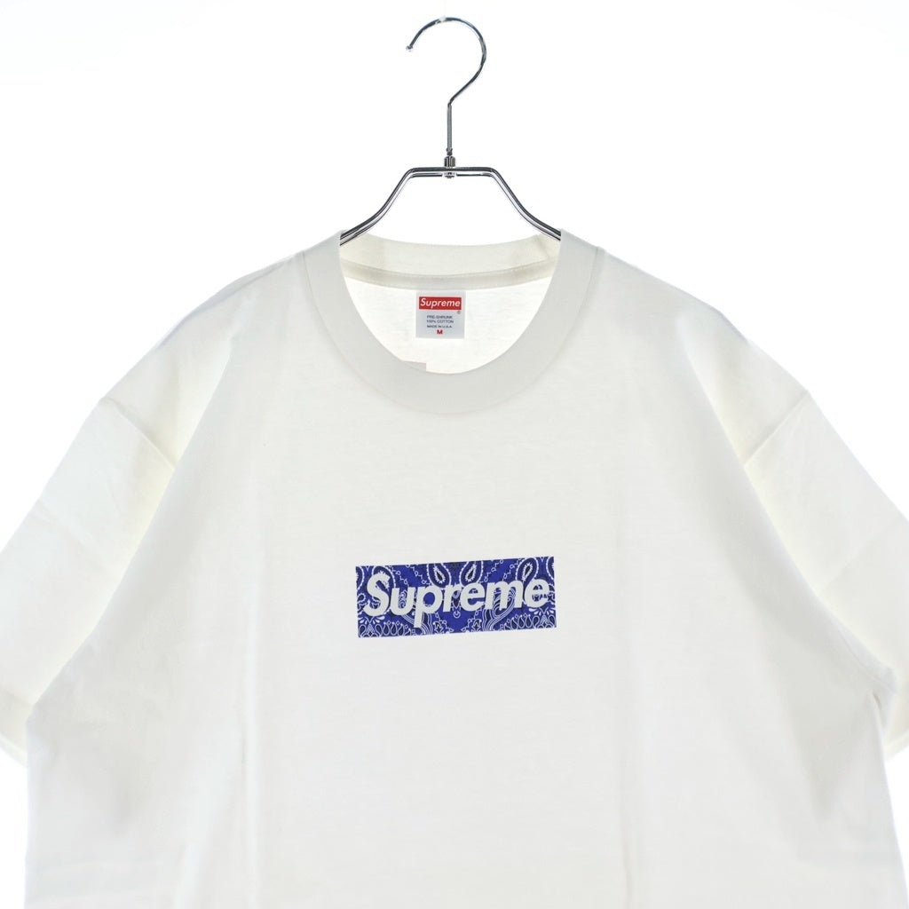 SUPREME(シュプリーム) 19AW Bandana Box Logo Tee バンダナ ボックスロゴ プリント クルーネック 半袖Tシャツ カットソー ホワイト