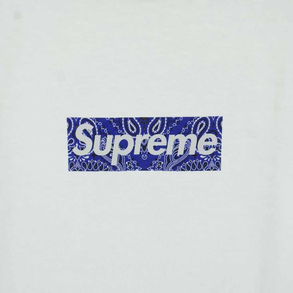 SUPREME(シュプリーム) 19AW Bandana Box Logo Tee バンダナ ボックスロゴ プリント クルーネック 半袖Tシャツ カットソー ホワイト
