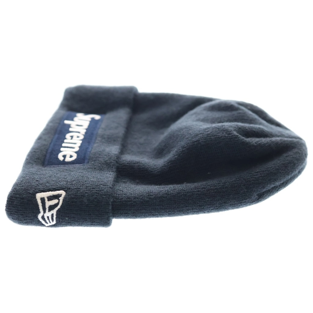 SUPREME(シュプリーム) 18AW ×New Era Box Logo Beanie ニューエラ ボックスロゴ ビーニー ニット帽 ネイビー