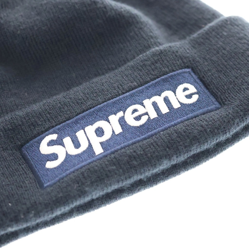SUPREME(シュプリーム) 18AW ×New Era Box Logo Beanie ニューエラ ボックスロゴ ビーニー ニット帽 ネイビー