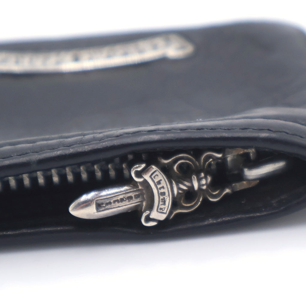 CHROME HEARTS(クロムハーツ) ZPR CHNG PURSE2 チェンジパース #2ダガージップコインケース レザー ブラック