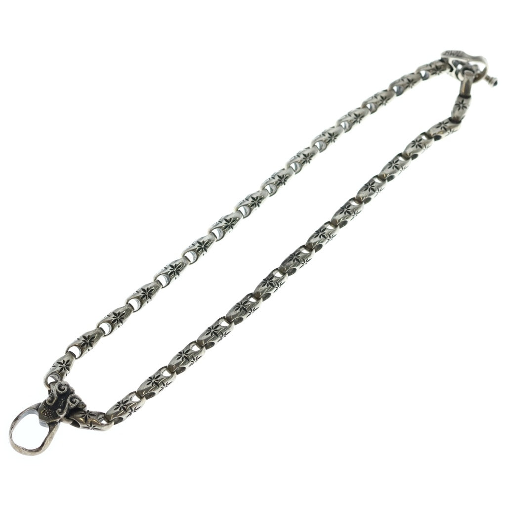 Bill Wall Leather/BWL(ビルウォールレザー) MID STAR W/STONE T-BAR NECKLACE ミッドスター Wストーン Tバーネックレス シルバー