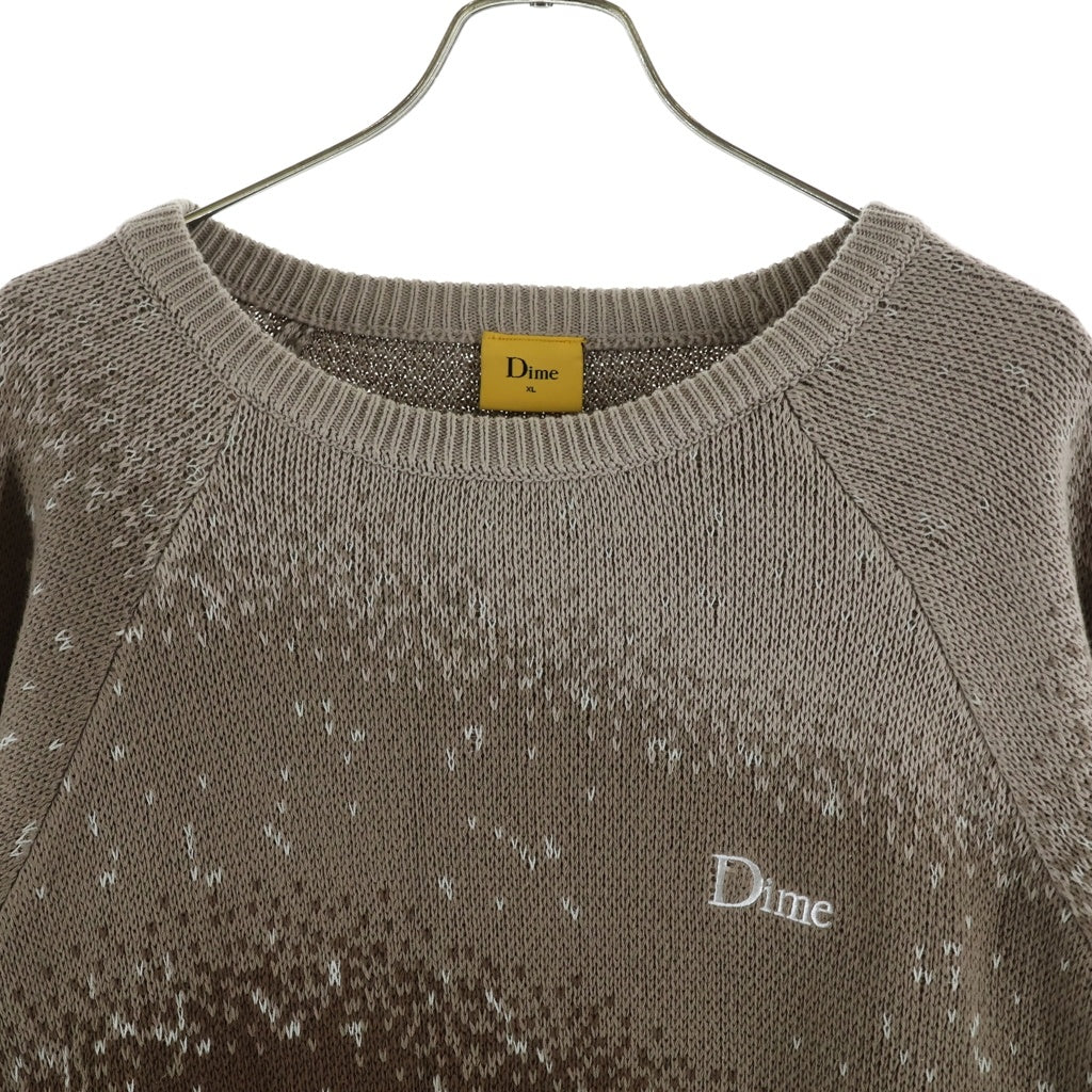 Dime(ダイム) Magic Heavy Crew Knit Slate マジックヘビークルーネックニットセーター ブラウン