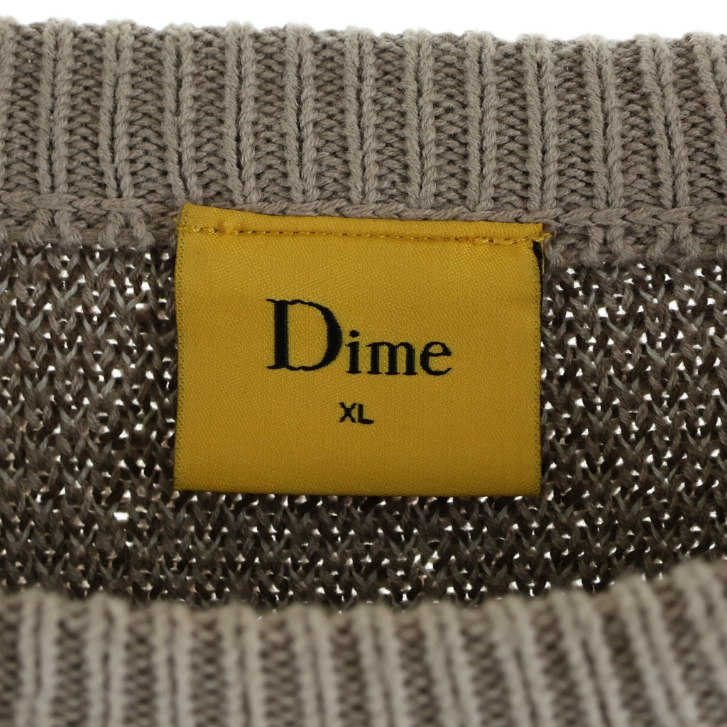 Dime(ダイム) Magic Heavy Crew Knit Slate マジックヘビークルーネックニットセーター ブラウン