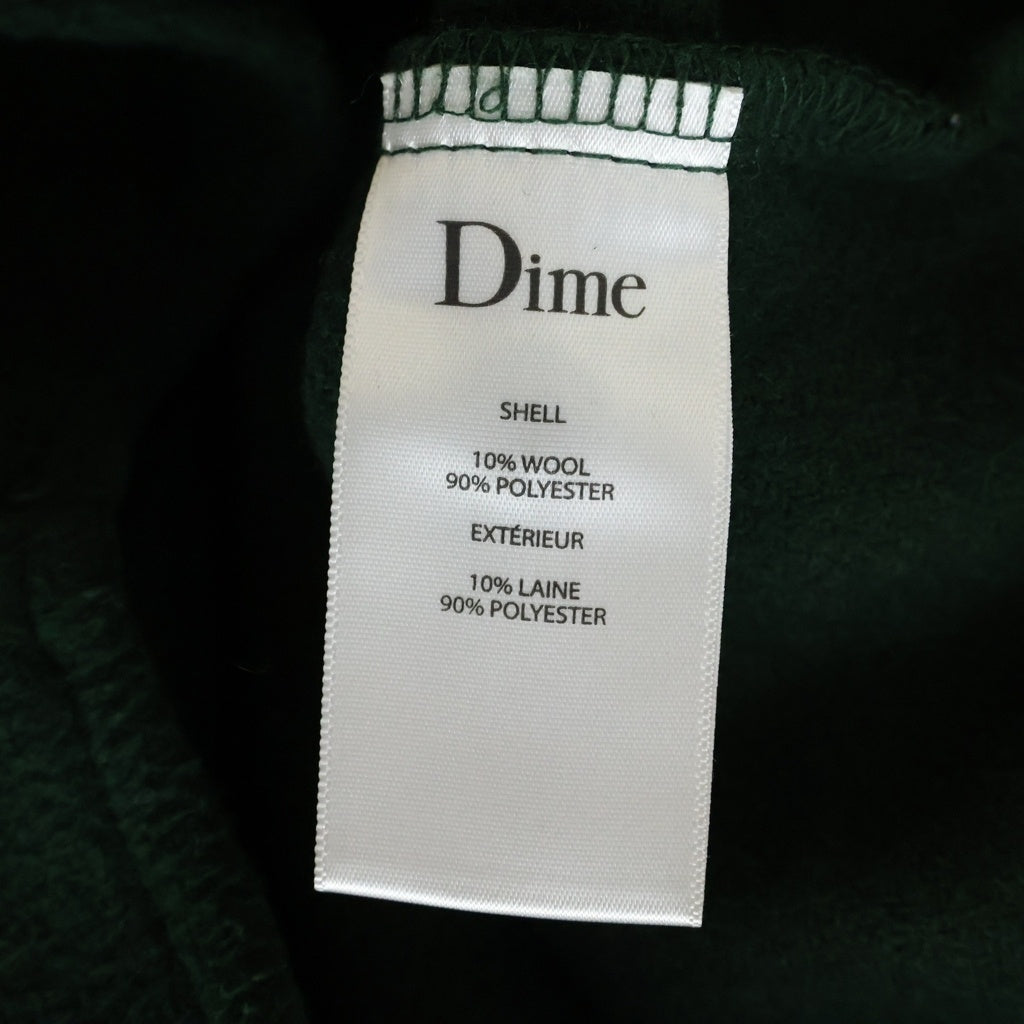 Dime(ダイム) Crest Shirt クレストロゴ刺繍長袖ウールシャツ グリーン