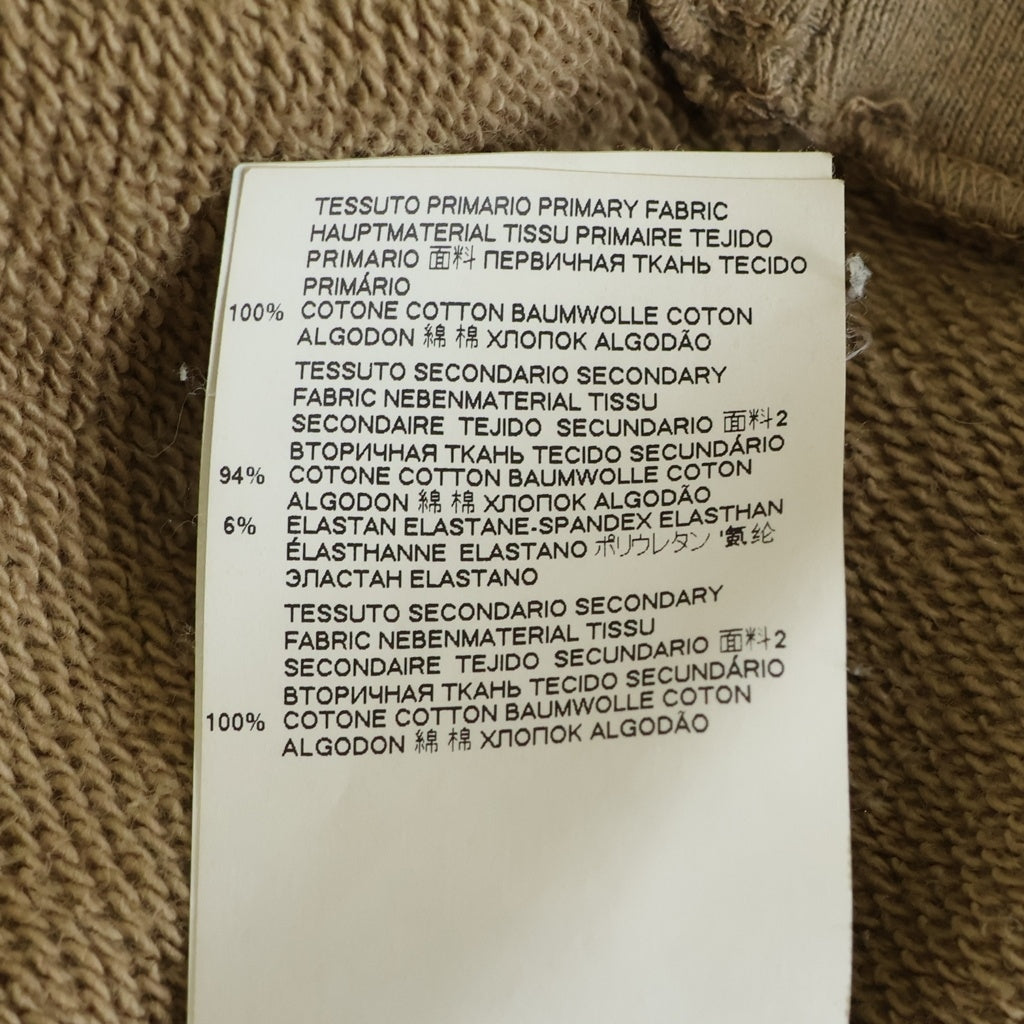MM6 Maison Margiela(エムエムシックスメゾンマルジェラ) OVERSIZED LAYERED GARMENT-DYED HOODIE ドッキングプルオーバーパーカー ブラウン S50GU0092 STJ286