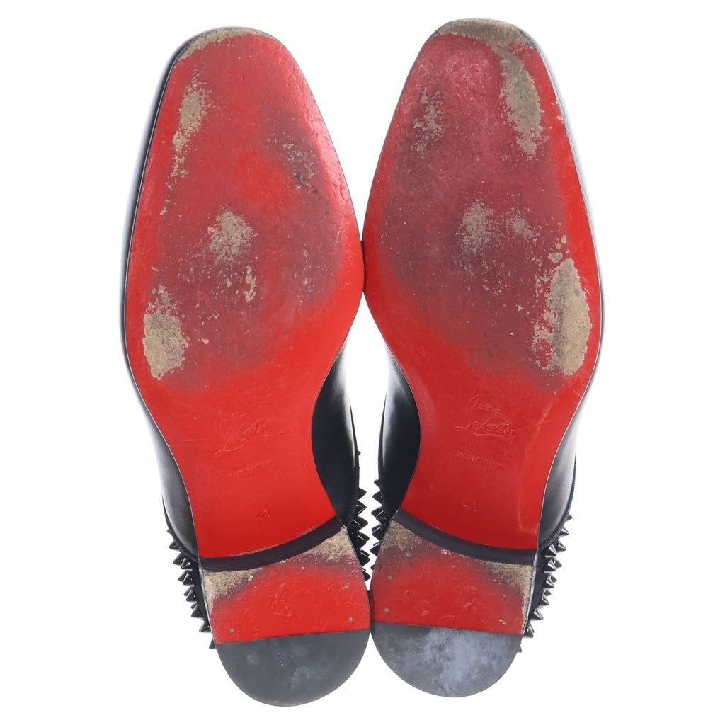 クリスチャンルブタン ローファー 厚底レッドソール 黒 22.5 収納袋付属✨ CHRISTIAN LOUBOUTIN(クリスチャンルブタン) Tassilo Flat スタッズ