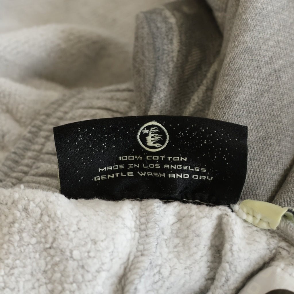 NO BRAND(ノーブランド) Hell Star 24AW Yoga Shorts グラフィックプリント ヨガショーツ グレー