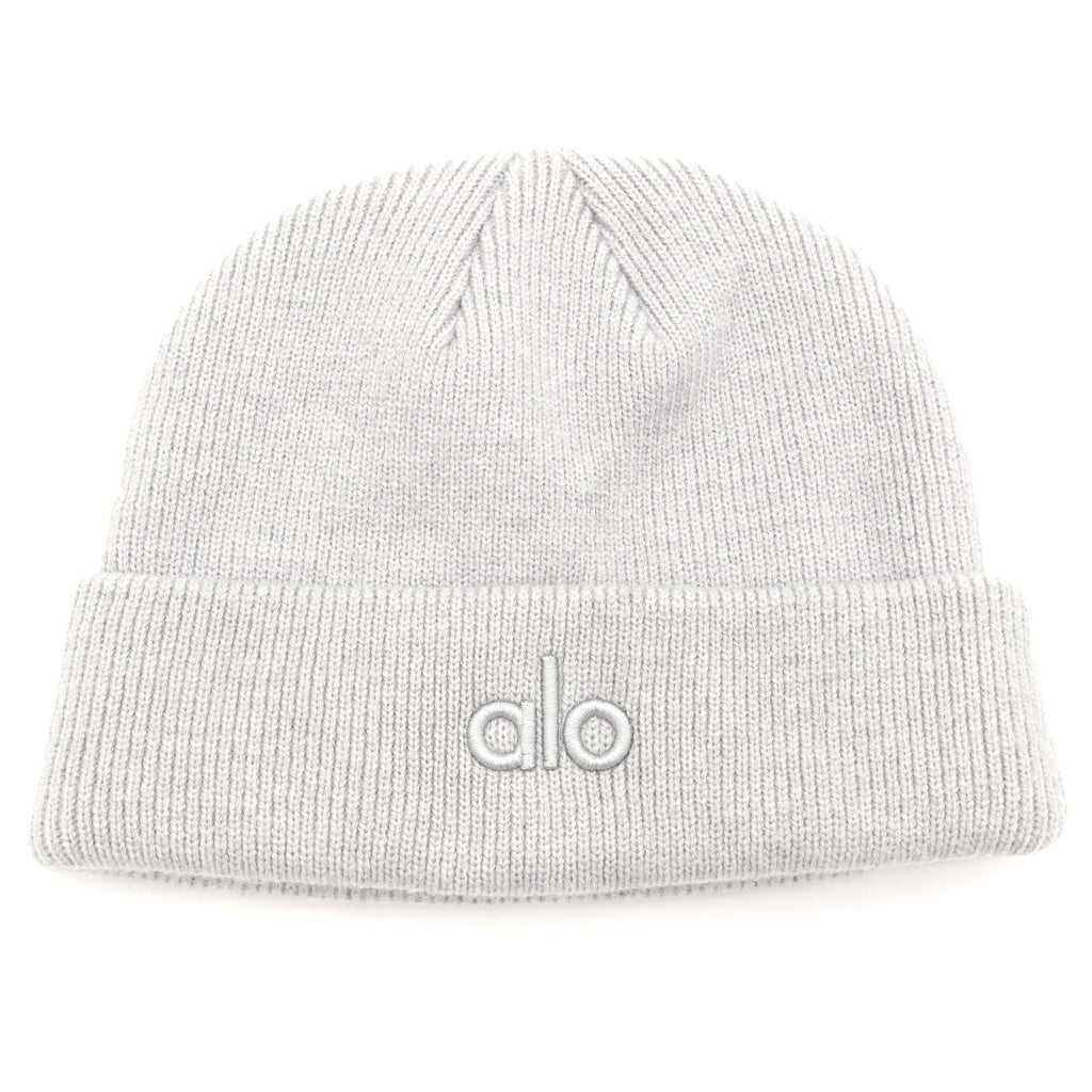 Alo Yoga(アローヨガ) Logo Embroidery Beanie ロゴ刺繍 ビーニー グレー