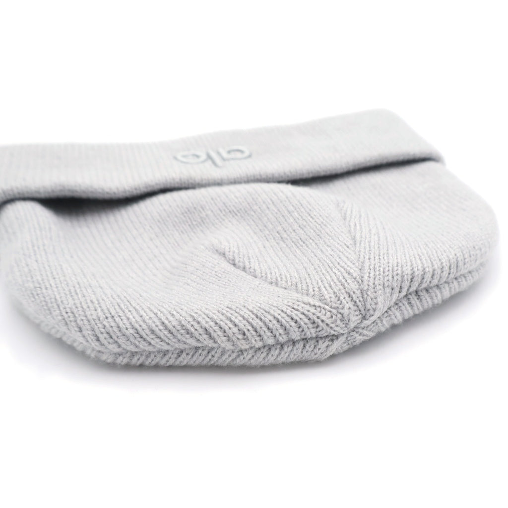 Alo Yoga(アローヨガ) Logo Embroidery Beanie ロゴ刺繍 ビーニー グレー