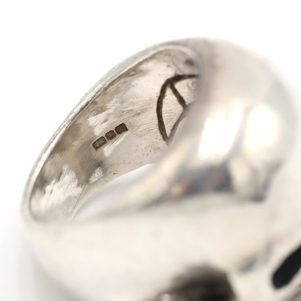 CRAZY PIG(クレイジーピッグ) EVIL SKULL RING ラージ スカルリング シルバー