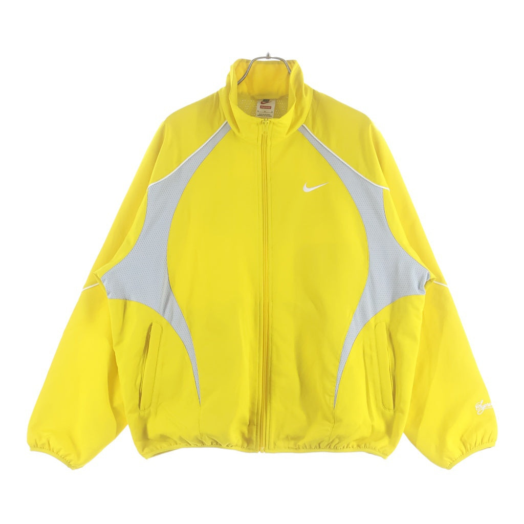 SUPREME(シュプリーム) 25SS Track Jacket ロゴ刺繍 ジップアップ ナイロンジャケット イエロー HF9622-735