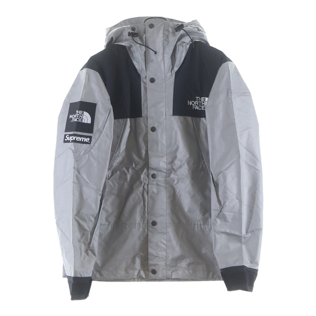 SUPREME(シュプリーム) 13SS ×THE NORTH FACE REFLECTIVE 3M MOUNTAIN PARKA ザノースフェイス リフレクティブマウンテンパーカー ナイロンジャケット グレー/ブラック NP01300