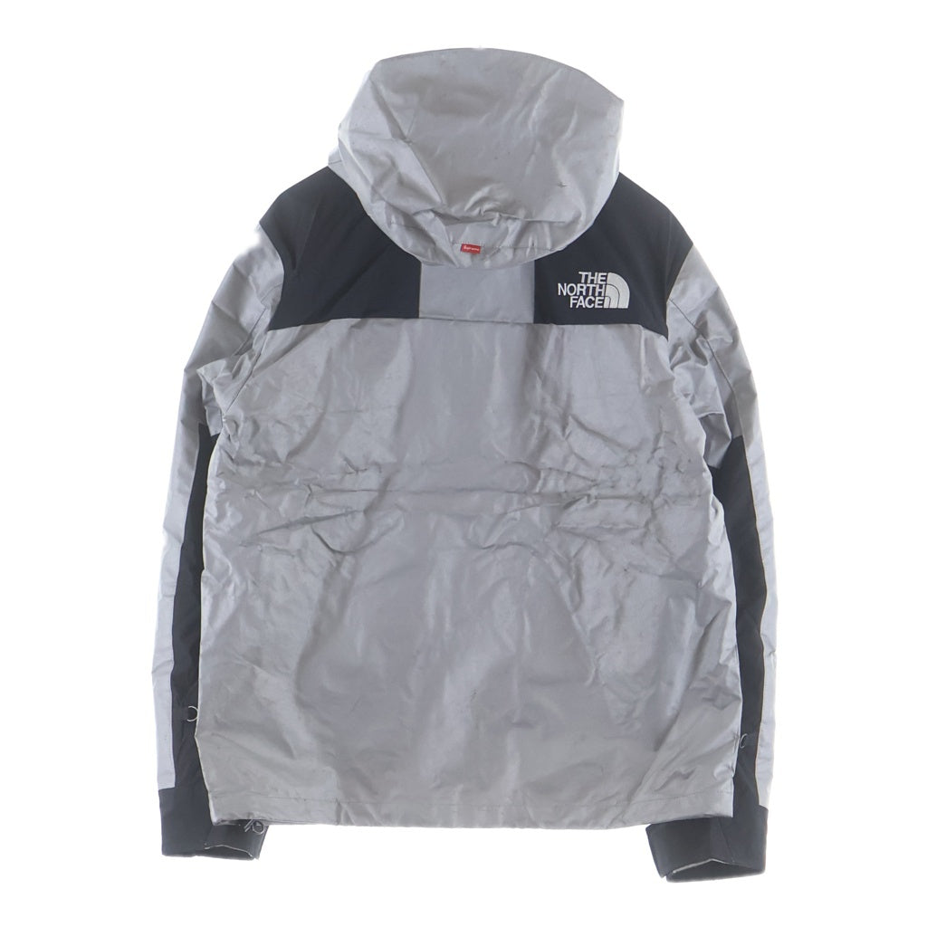 SUPREME(シュプリーム) 13SS ×THE NORTH FACE REFLECTIVE 3M MOUNTAIN PARKA ザノースフェイス リフレクティブマウンテンパーカー ナイロンジャケット グレー/ブラック NP01300