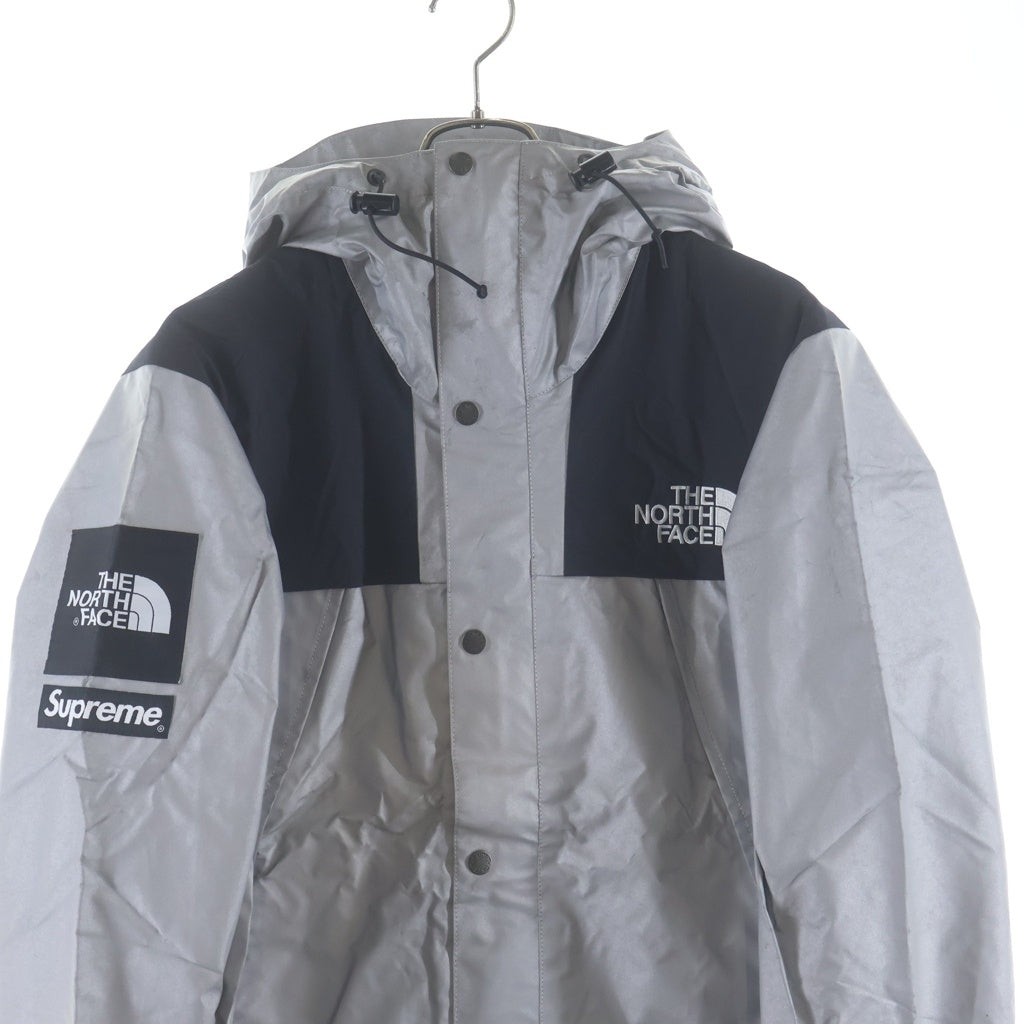 SUPREME(シュプリーム) 13SS ×THE NORTH FACE REFLECTIVE 3M MOUNTAIN PARKA ザノースフェイス リフレクティブマウンテンパーカー ナイロンジャケット グレー/ブラック NP01300