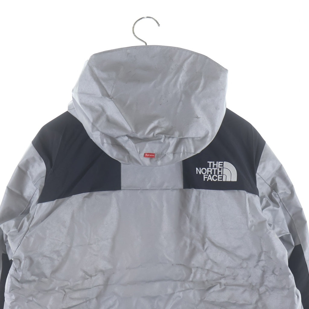 SUPREME(シュプリーム) 13SS ×THE NORTH FACE REFLECTIVE 3M MOUNTAIN PARKA ザノースフェイス リフレクティブマウンテンパーカー ナイロンジャケット グレー/ブラック NP01300