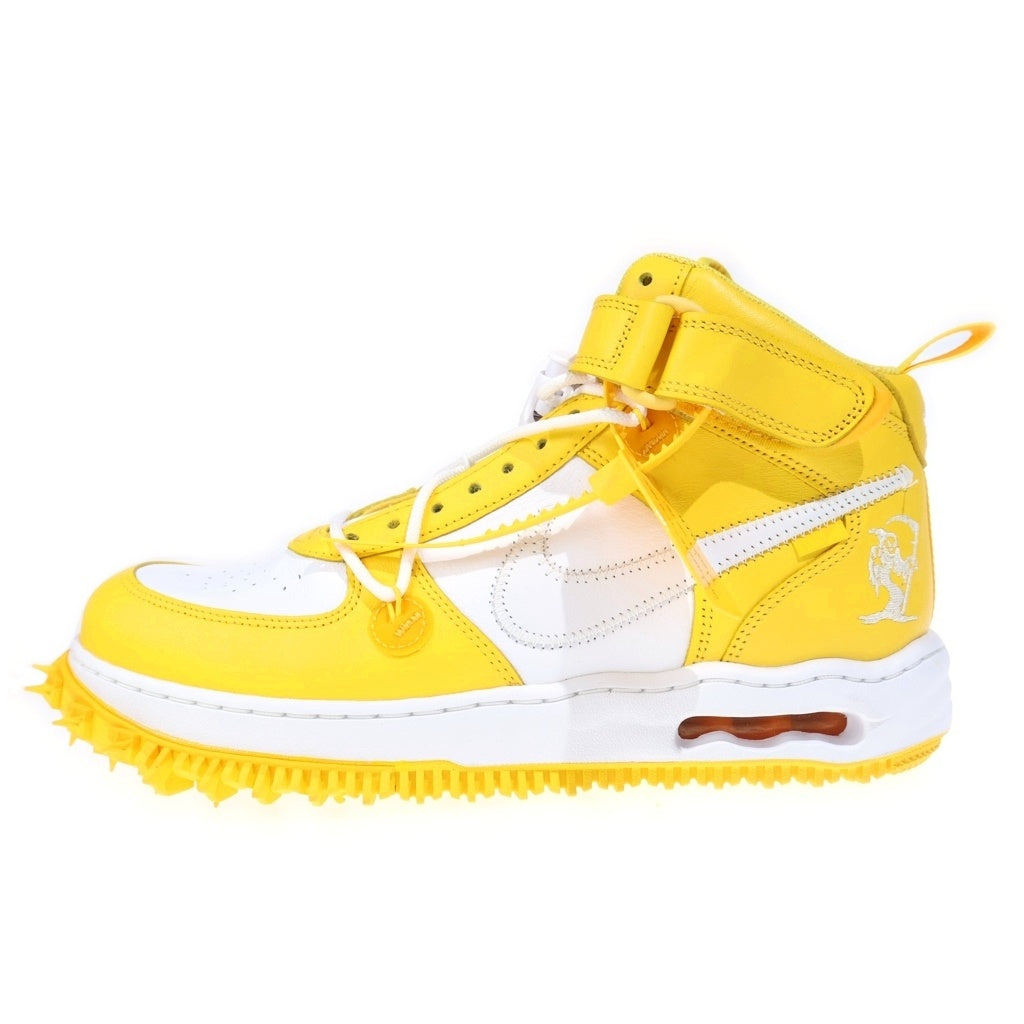NIKE(ナイキ) ×AIR FORCE 1 MID SP LTHR オフホワイト エアフォース 1 ミッドカットスニーカー ホワイト/イエロー US11/29cm