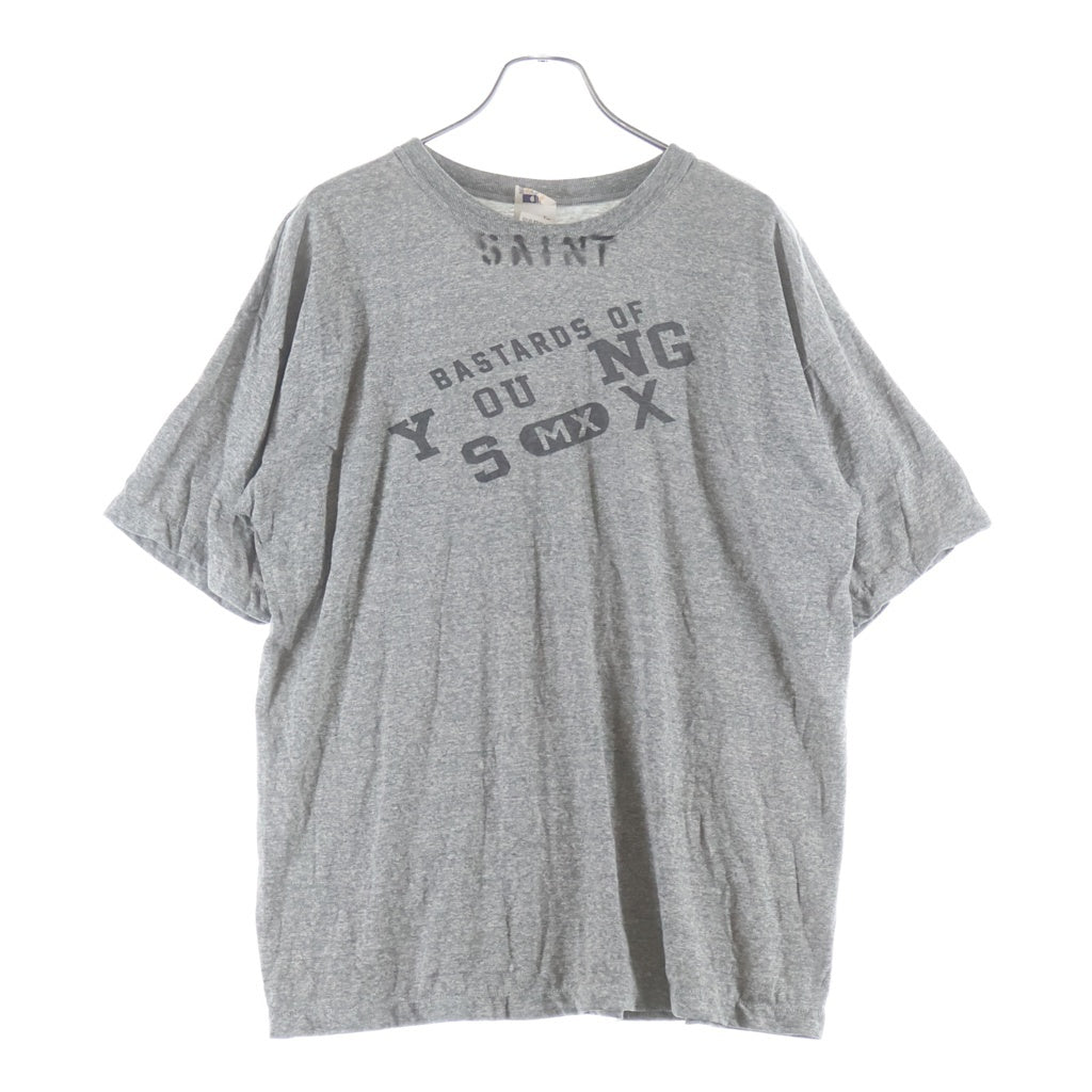 SAINT MICHAEL(セントマイケル) 25SS ×BerBerJin Young ヤング フロントプリント 半袖Tシャツ カットソー グレー SM-HR8-0000-C37