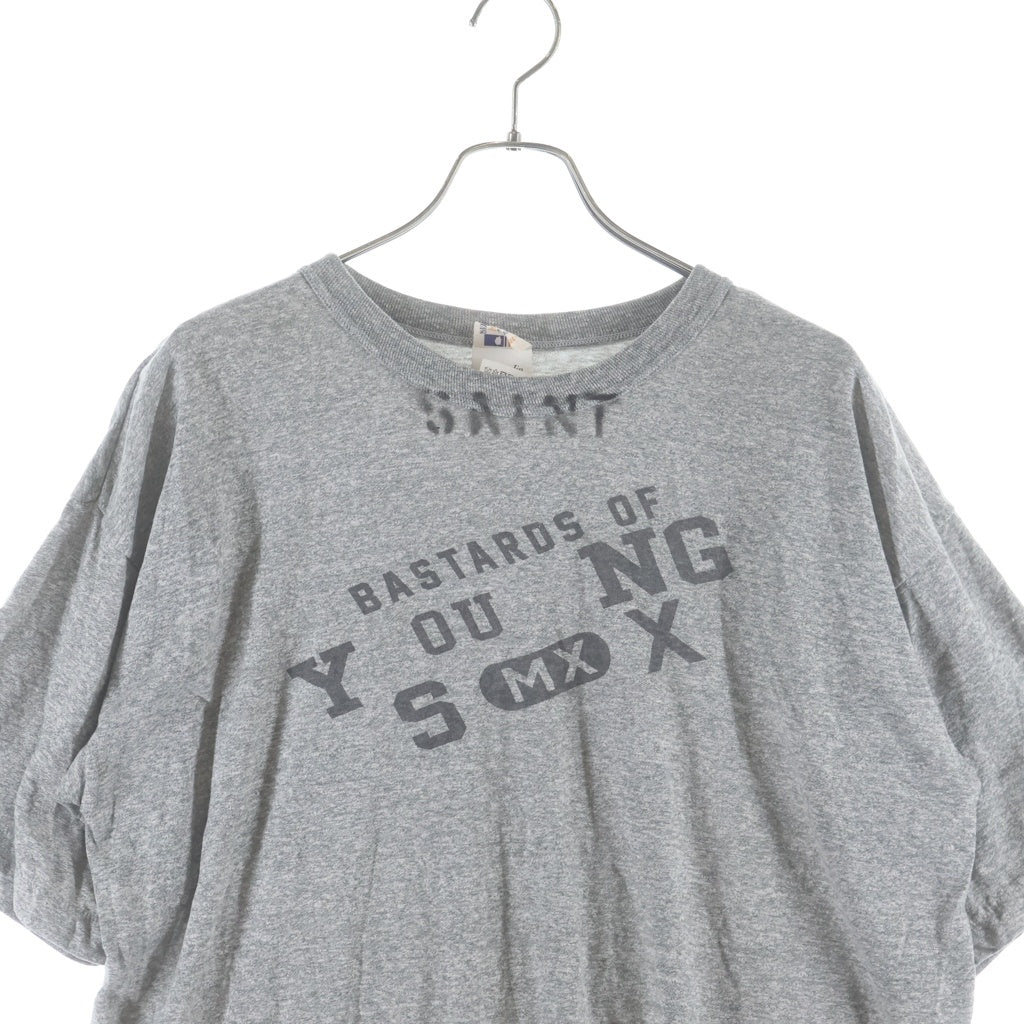 SAINT MICHAEL(セントマイケル) 25SS ×BerBerJin Young ヤング フロントプリント 半袖Tシャツ カットソー グレー SM-HR8-0000-C37