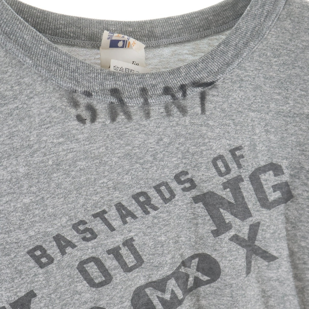 SAINT MICHAEL(セントマイケル) 25SS ×BerBerJin Young ヤング フロントプリント 半袖Tシャツ カットソー グレー SM-HR8-0000-C37