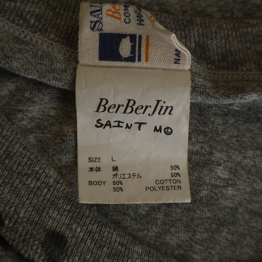 SAINT MICHAEL(セントマイケル) 25SS ×BerBerJin Young ヤング フロントプリント 半袖Tシャツ カットソー グレー SM-HR8-0000-C37