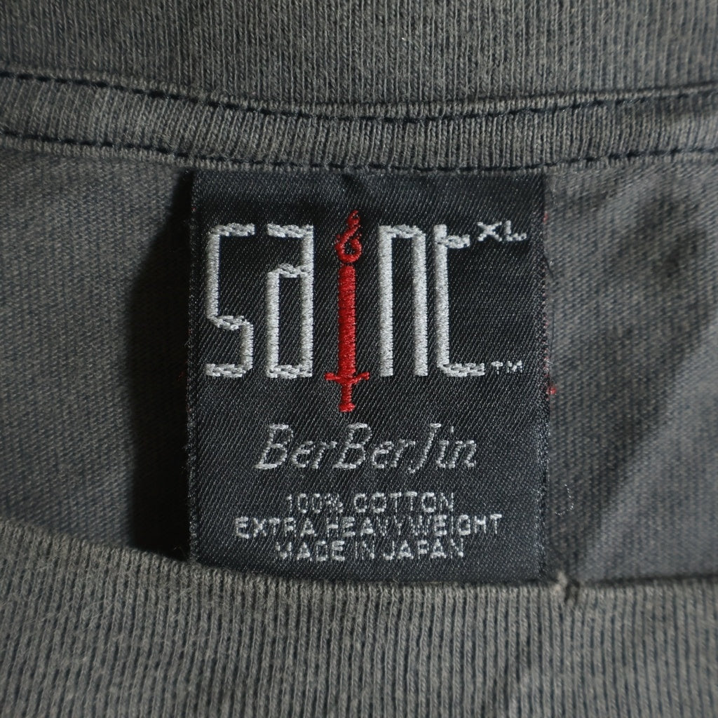SAINT MICHAEL(セントマイケル) 23SS BJ_SS TEE REVENGE リベンジ フロントプリント 半袖Tシャツ カットソー ブラック SM-S23-0000-085