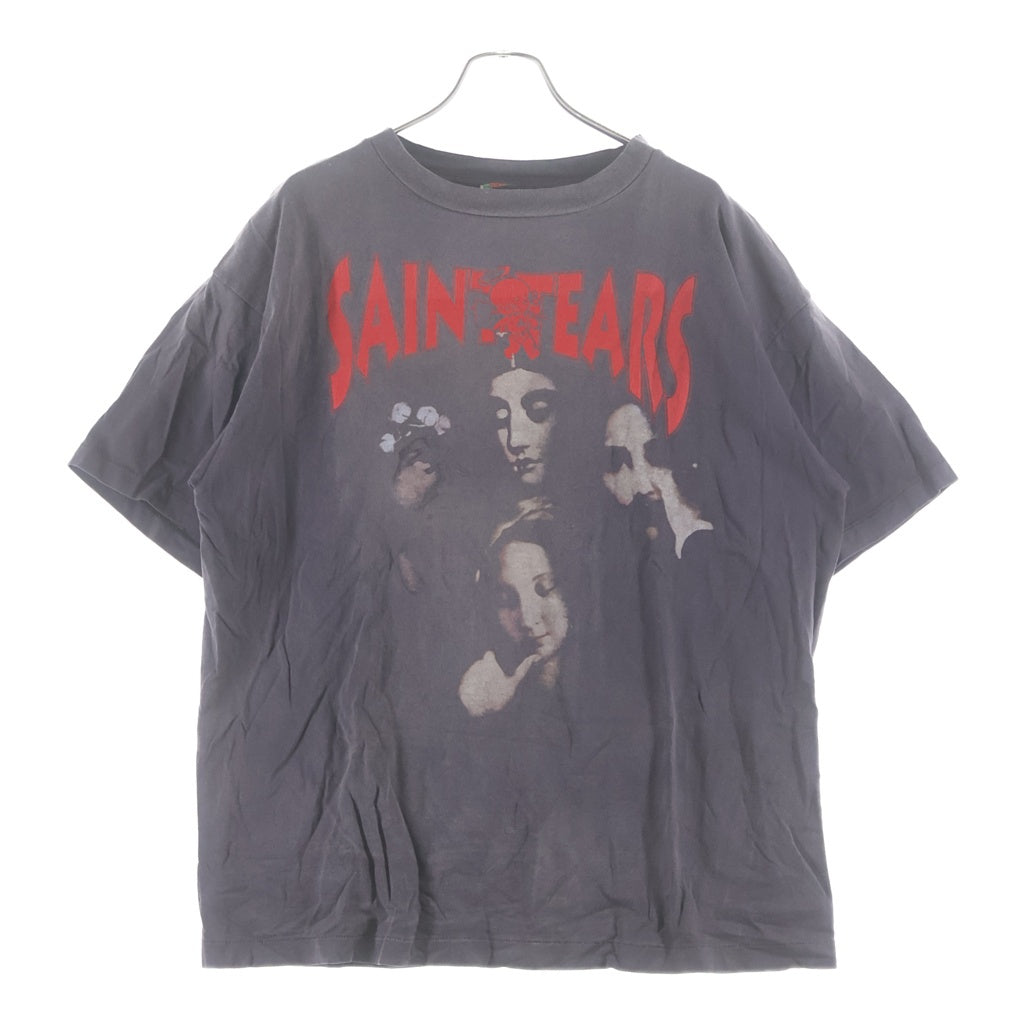 SAINT MICHAEL(セントマイケル) 22SS ×DENIM TEARS FACES SS TEE 両面プリント 半袖Tシャツ カットソー ブラック SM-S22-0000-064